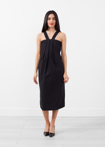 Robe à poches et bretelles en V