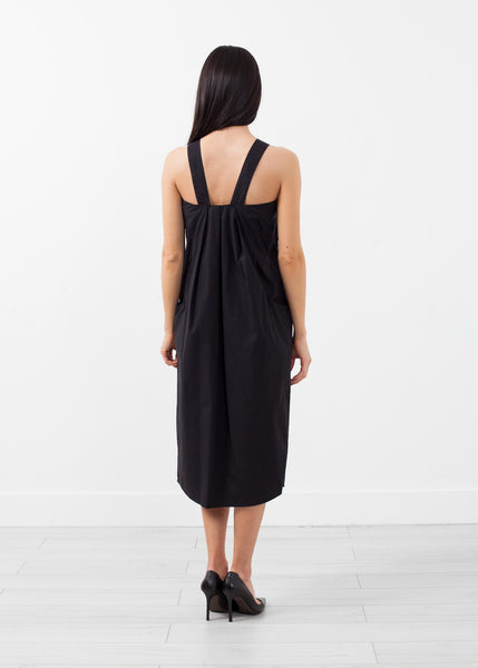 Robe à poches et bretelles en V