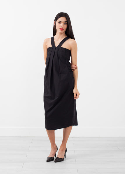 Robe à poches et bretelles en V