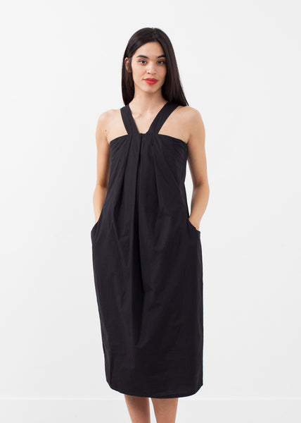 Robe à poches et bretelles en V