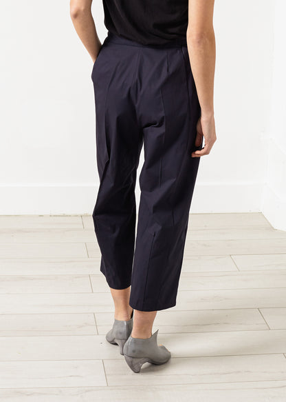 Pantalon large court en bleu marine
