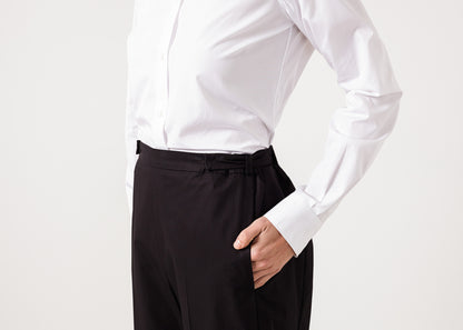 Pantalon large court en noir