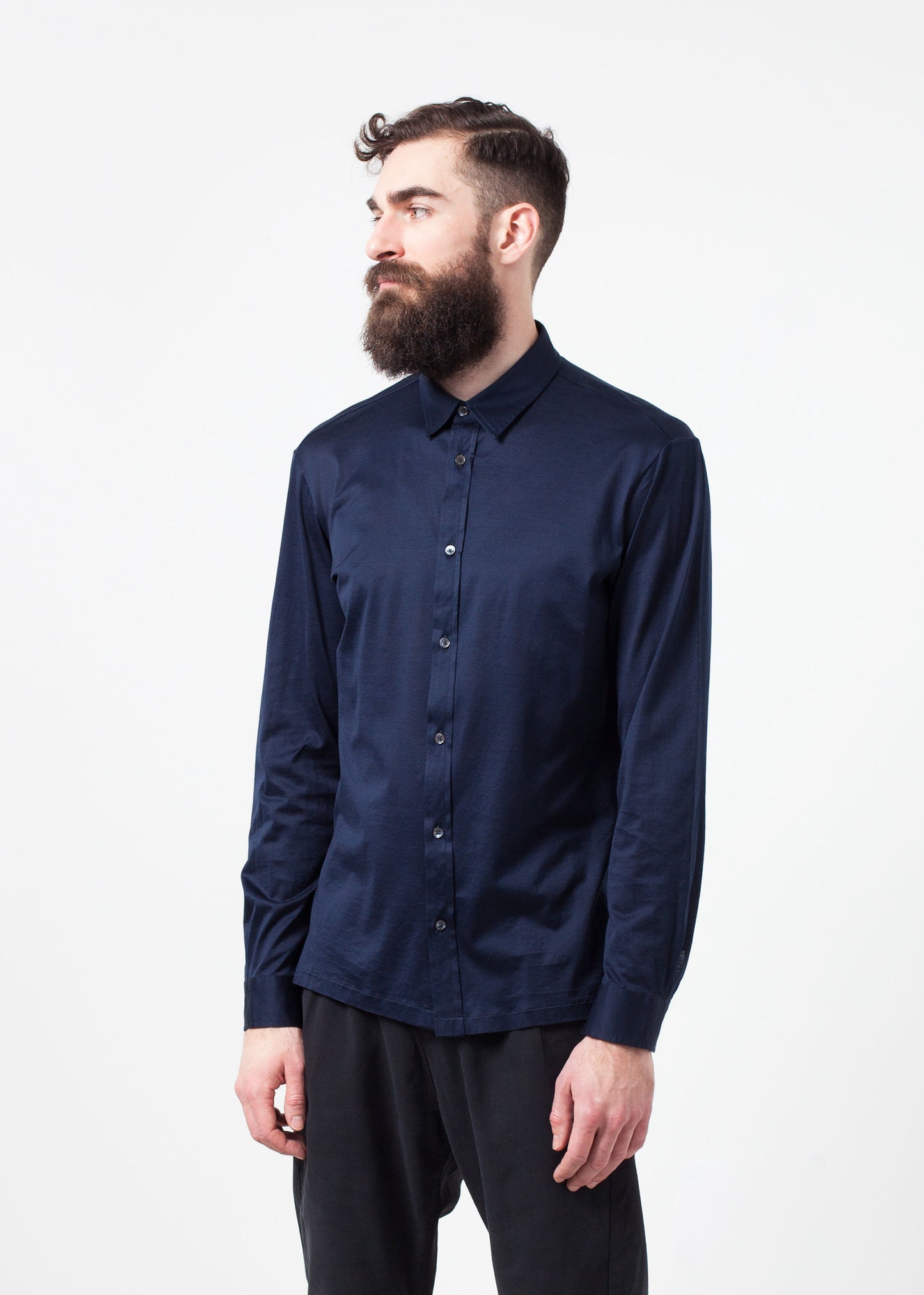 Chemise boutonnée Scotland en bleu marine