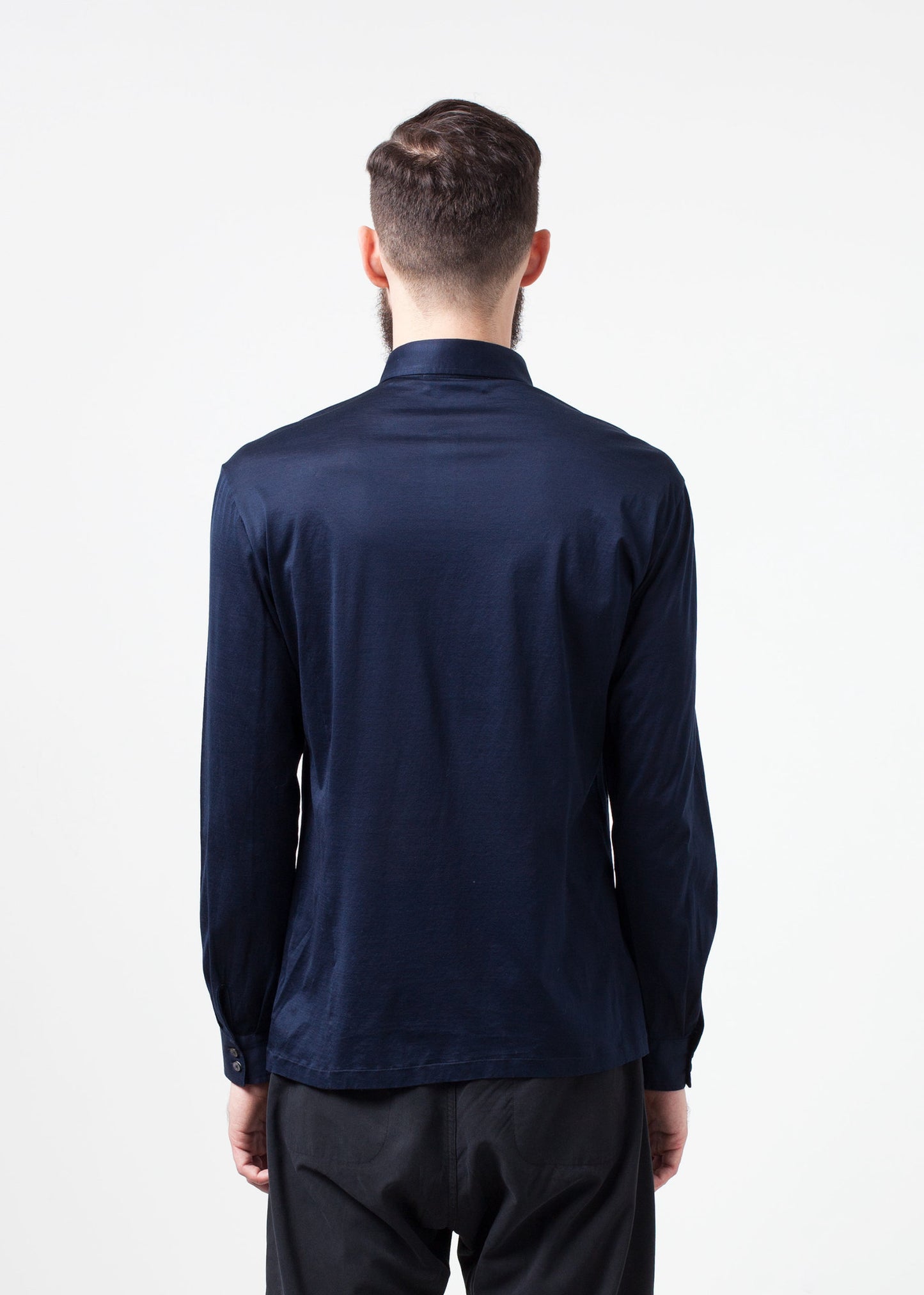 Chemise boutonnée Scotland en bleu marine