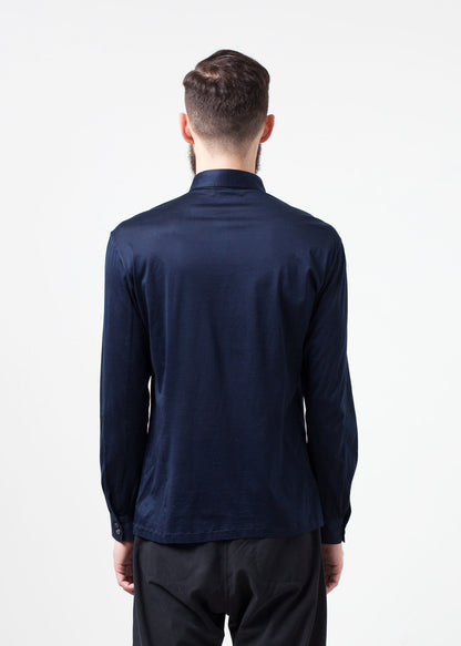 Chemise boutonnée Scotland en bleu marine