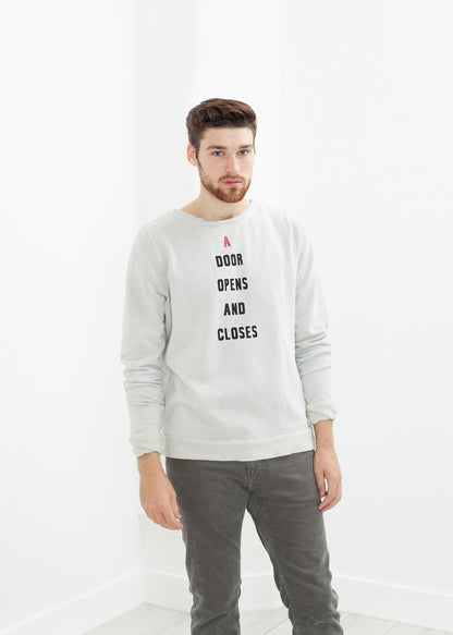 Sweat-shirt vintage en gris clair