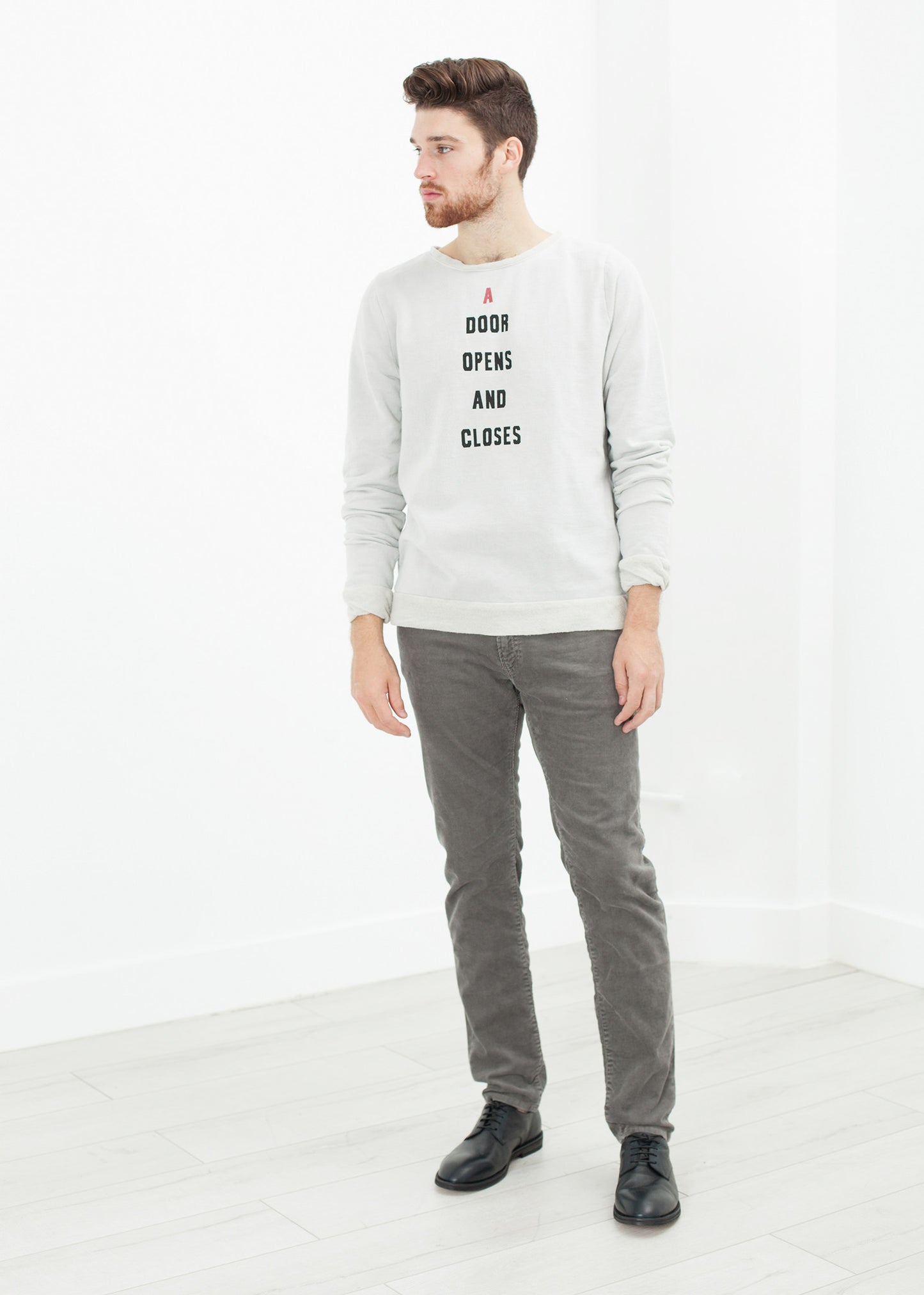 Sweat-shirt vintage en gris clair