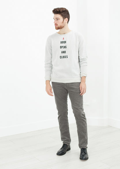 Sweat-shirt vintage en gris clair