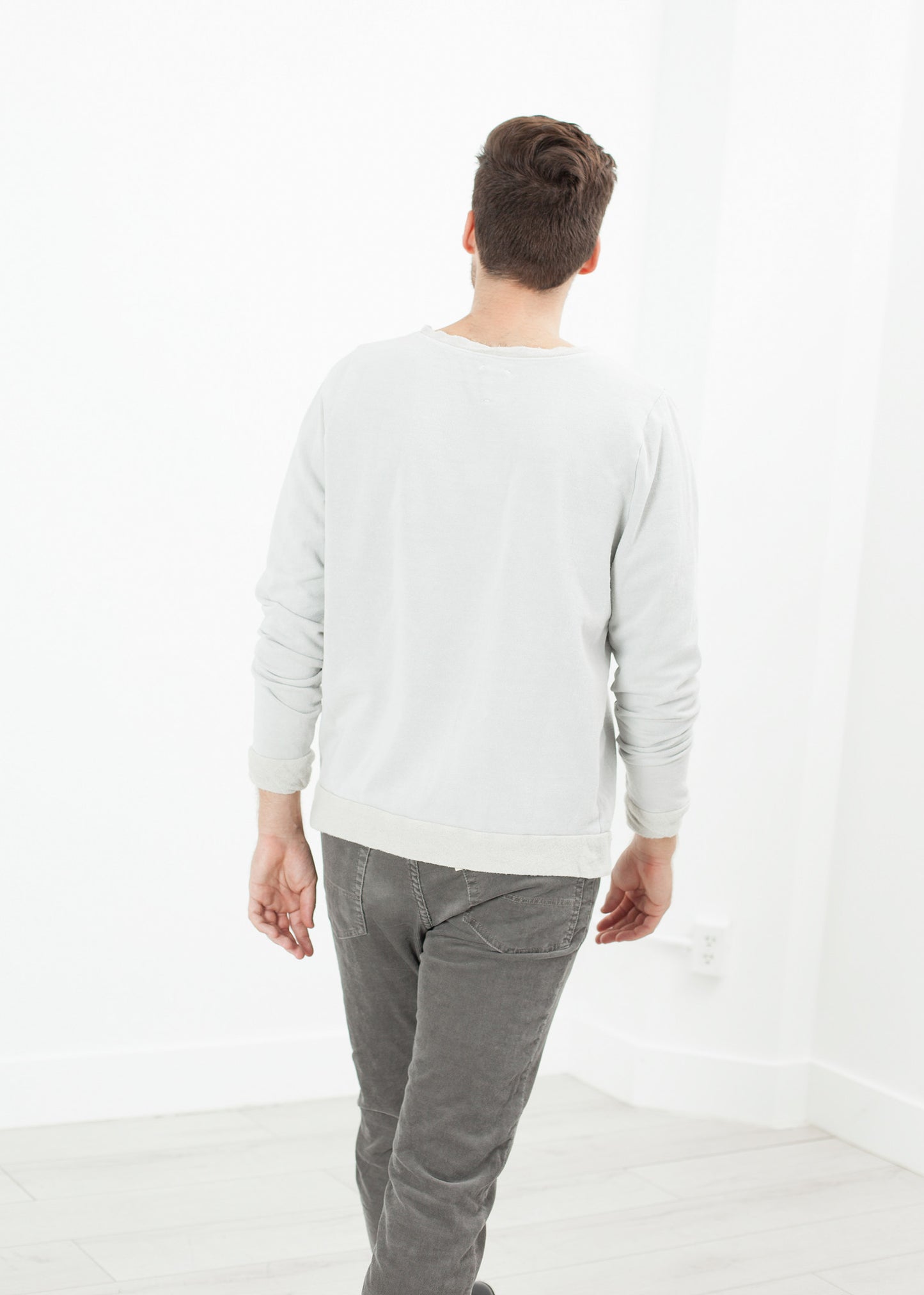 Sweat-shirt vintage en gris clair