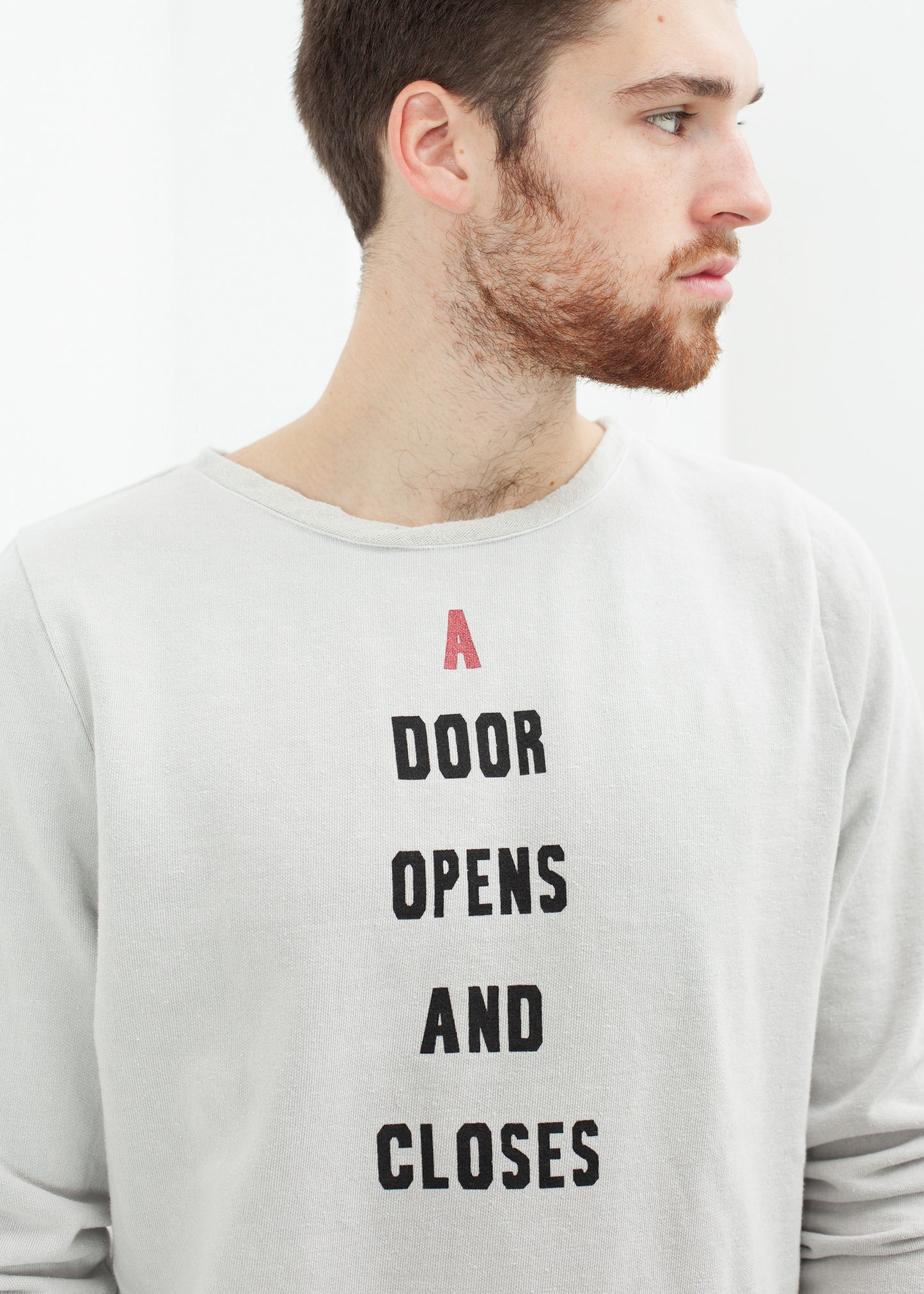 Sweat-shirt vintage en gris clair