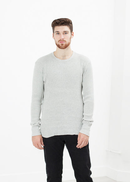T-shirt à manches longues en tricot gaufré
