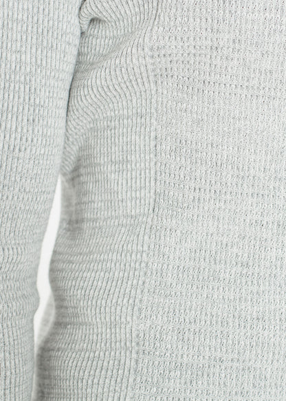 T-shirt à manches longues en tricot gaufré