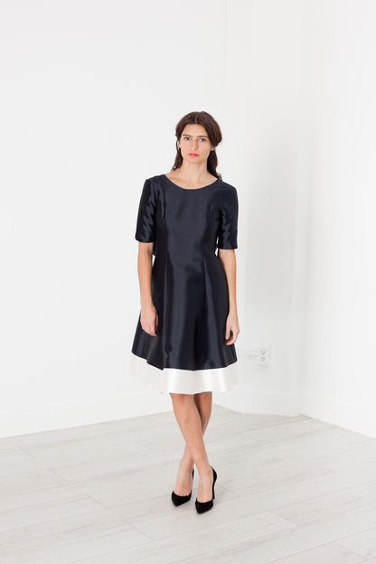 Tie Dress in Navy