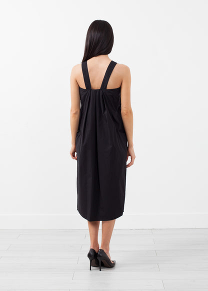 Robe à poches et bretelles en V