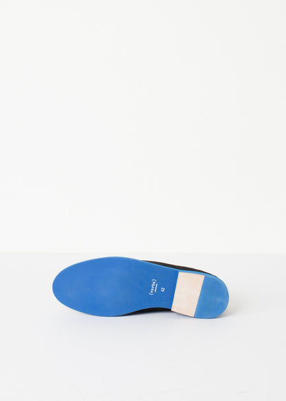 Suede Loafers - Black/Blue