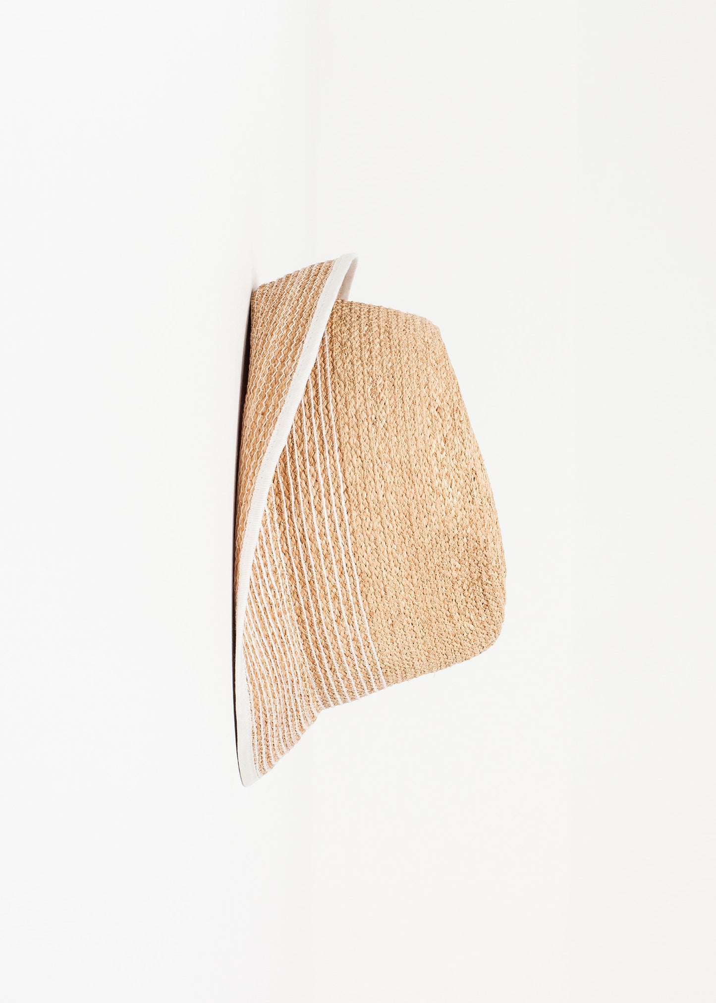 Chapeau de planche à laver en paille/blanc